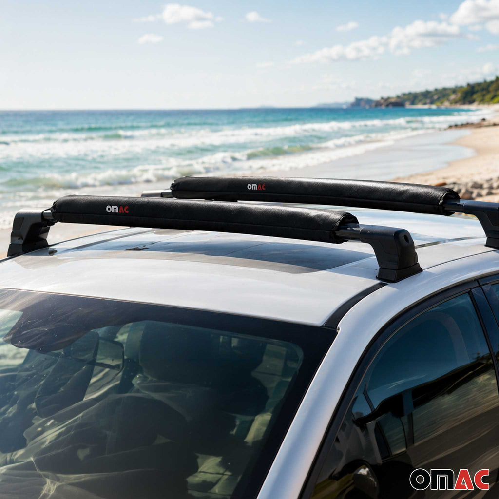 Kia 19" Roof Rack Pads Surfboard Windsurf Crossbar Pads Black 2 Pcs