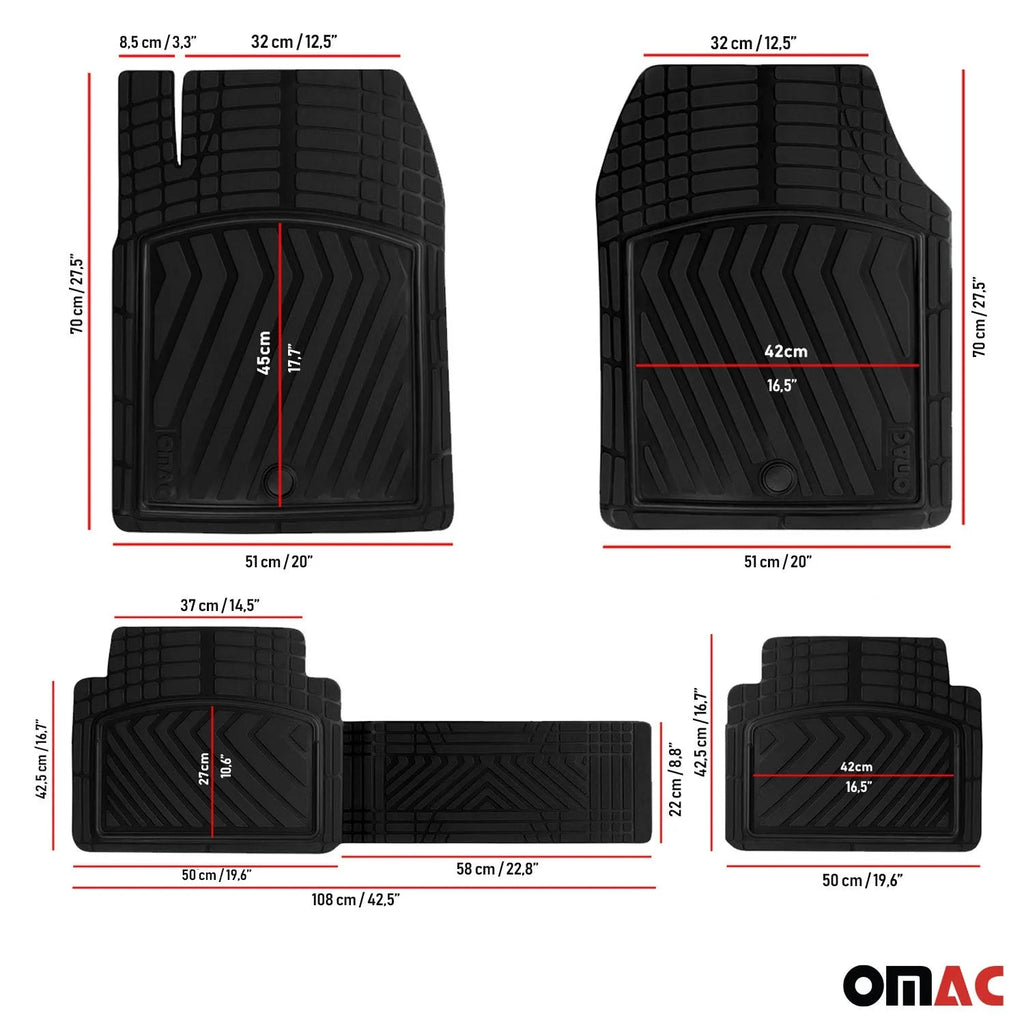 2020-2026 Lincoln Corsair Semi-Custom fit Floor Mats Liner All Weather Waterproof Black
