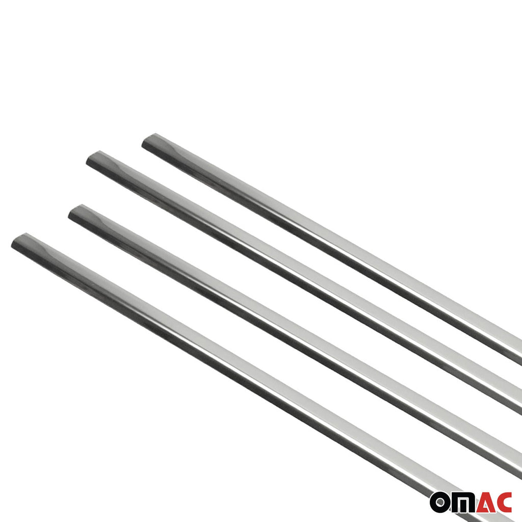 2008-2017 Mitsubishi Lancer Window Molding Trim Streamer Silver 4Pcs Stainless Steel