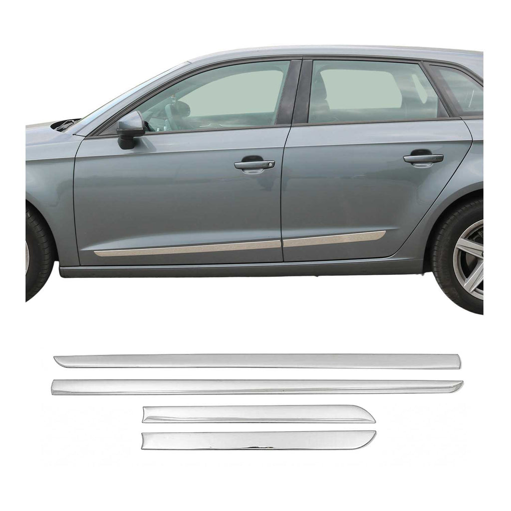 Nissan Side Door Molding Trim Skirt Garnish Stainless Steel Gloss 4Pcs