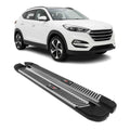 2016-2021 Hyundai Tucson Running Boards Side Steps Silver & Black