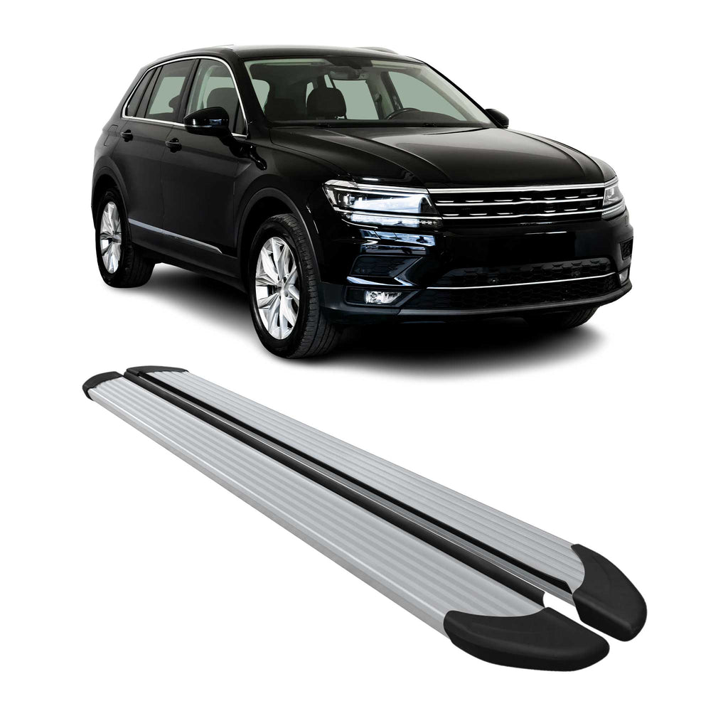 2018-2023 VW Tiguan 2.gen Running Boards Side Steps Silver