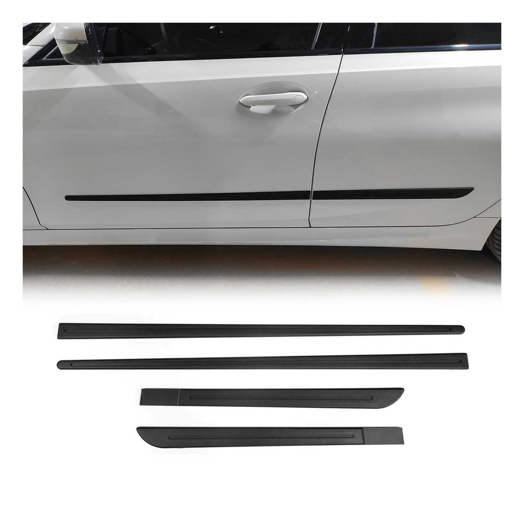 Mini Cooper Side Door Molding Trim Skirt Garnish Black 4 Pcs