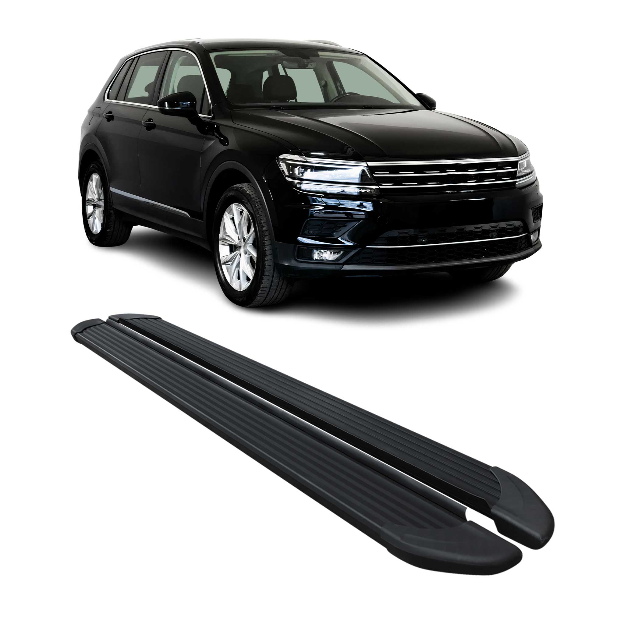 2018-2023 VW Tiguan 2.gen Running Boards Side Steps Black