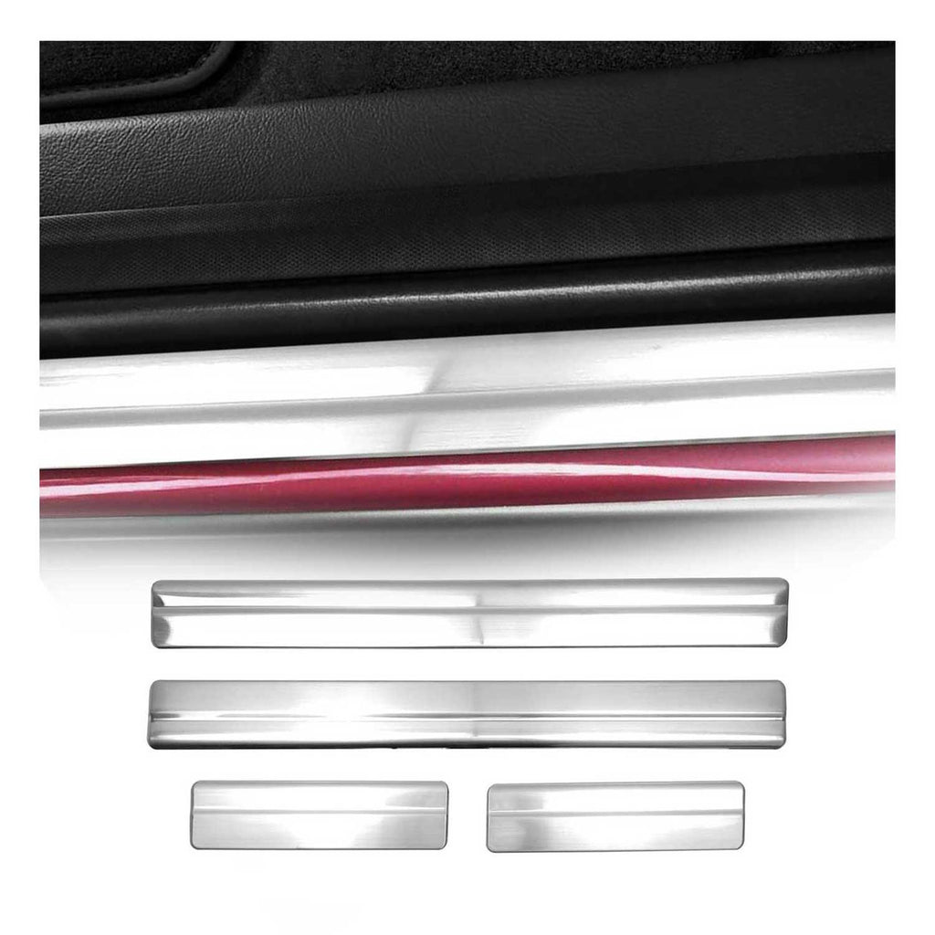 2012-2018 Ford Focus Door Sill Scuff Plate Scratch Protector Stainless Steel Silver