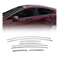 2011-2019 Ford Fiesta Upper Window Molding Trim Streamer Stainless Steel Silver 8 Pcs
