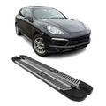 2011-2018 Porsche Cayenne Running Boards Side Steps Silver & Black
