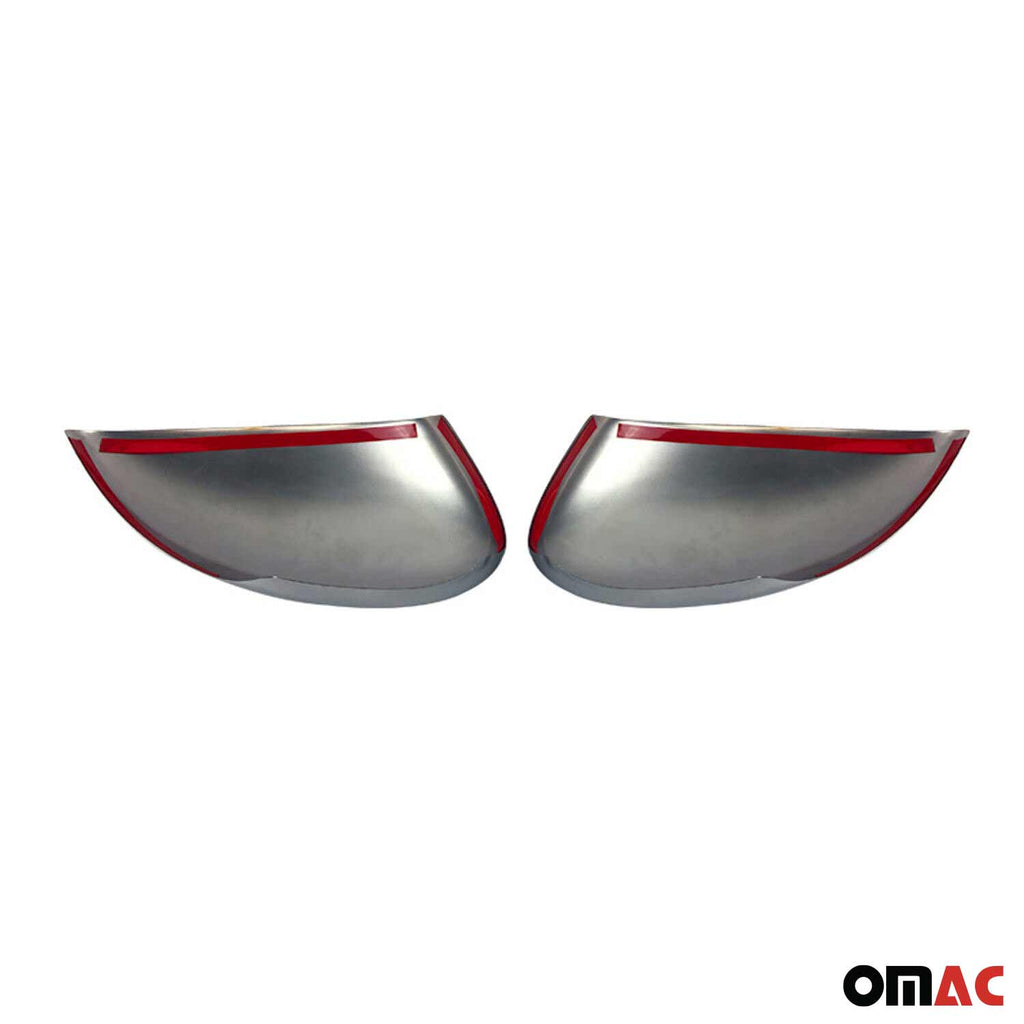 2011-2019 Ford Fiesta Side Mirror Cover Caps Stainless Steel Silver 2 Pcs