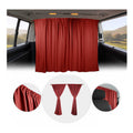 RAM ProMaster City Cabin Divider Curtain Privacy Curtains Red 2 Curtains