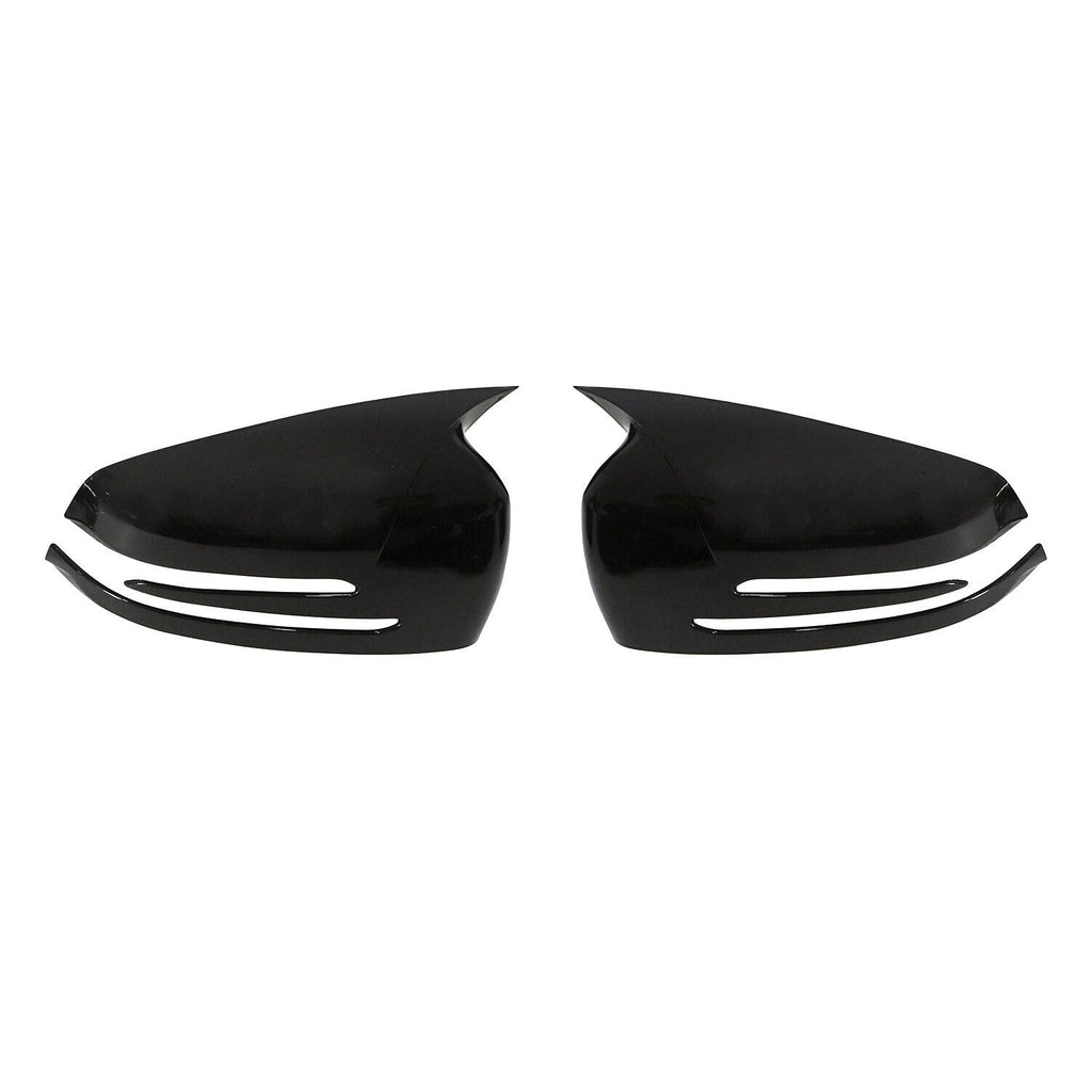 Mercedes W176 W246 C204 X204 X156 W212 Black Glossy Wing Mirror Cover Caps