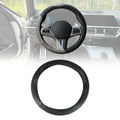 14.5-15.5’’ Steering Wheel Cover Red Stitches Leather Anti-slip Breathable