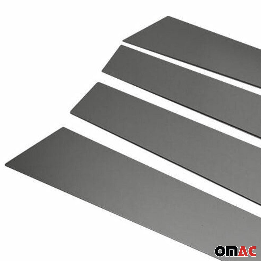 2011-2016 Mini Countryman R60 Window B Pillar Posts Door Trim Stainless Steel Dark 4x