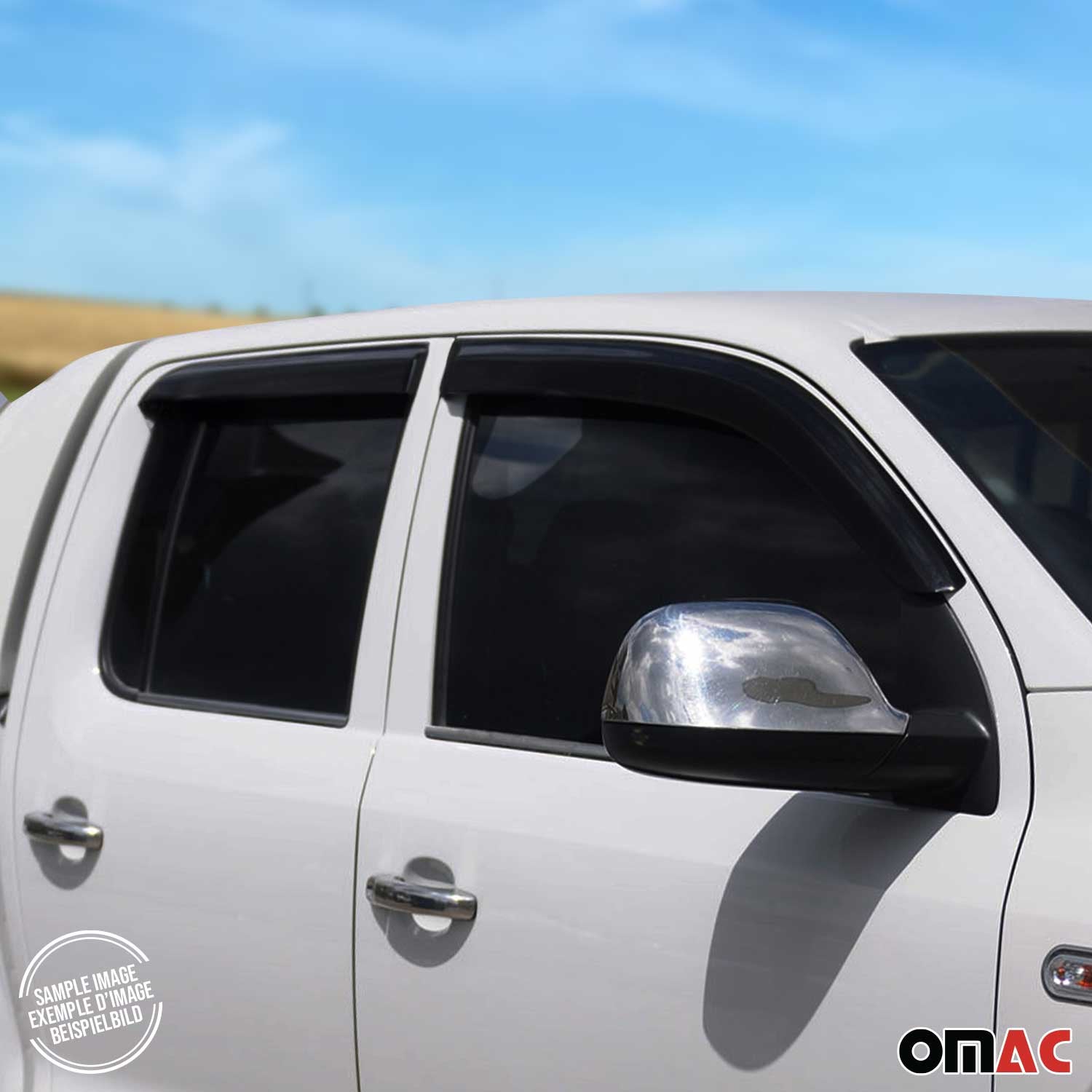 2005-2020 Nissan Frontier Crew Cab Window Visor Vent Rain Deflector 4Pcs Smoke