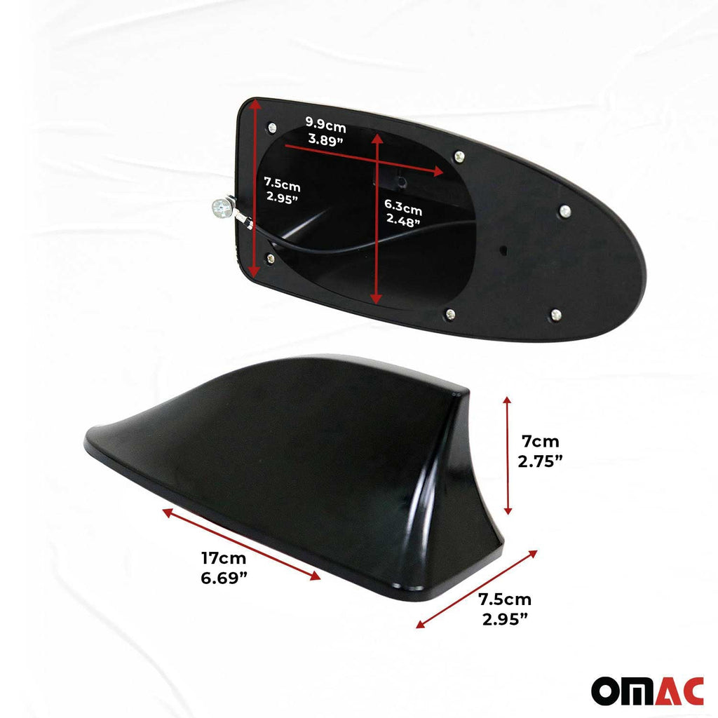 Car Shark Fin Antenna Roof Radio AM/FM Signal Aerial Accessories Black