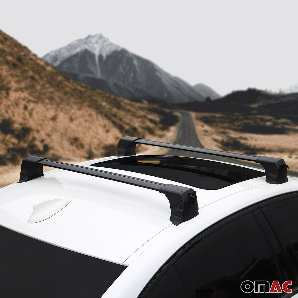 2012-2018 Mercedes CLS Class C218 Roof Rack Cross Bars Black Aluminium 2 Pcs