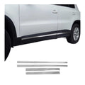 2012-2017 VW Tiguan Side Door Molding Trim Skirt Garnish Stainless Steel Silver 4 Pcs