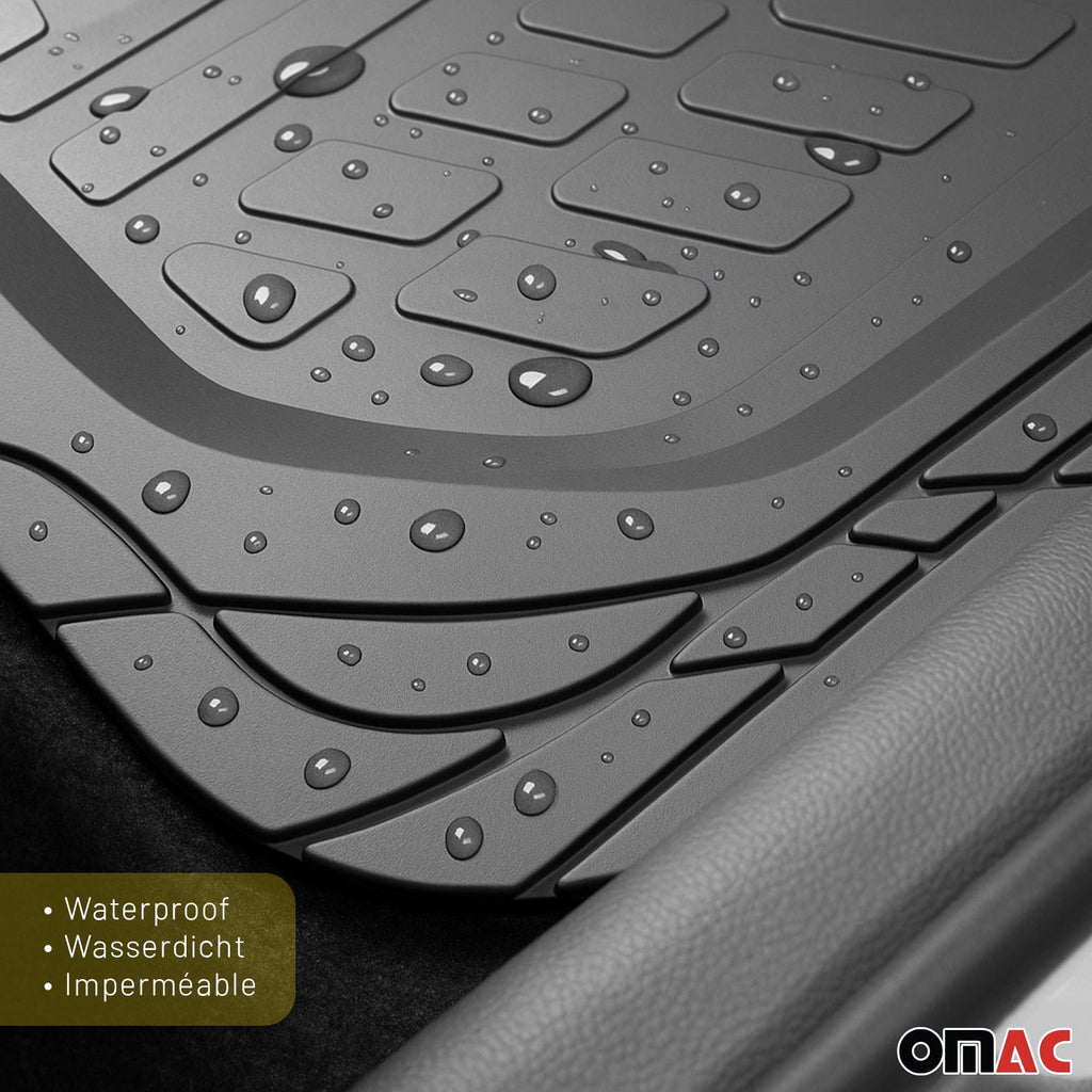 Mercedes C Class Semi-Custom fit Floor Mats Liner All Weather 3D Black Waterproof 4Pcs
