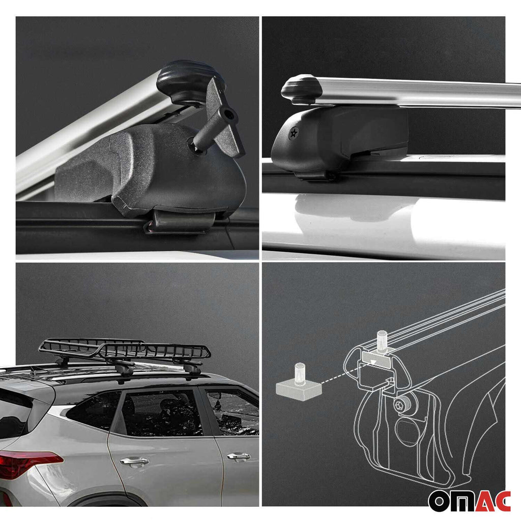 2019-2026 Porsche Cayenne Roof Rack Cross Bars Silver