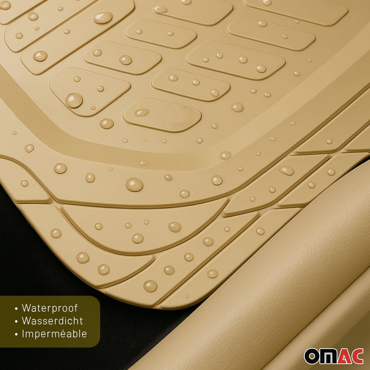 Kia Forte Heavy Duty Trim to fit Floor Mats Liner Tan All Weather 4Pcs
