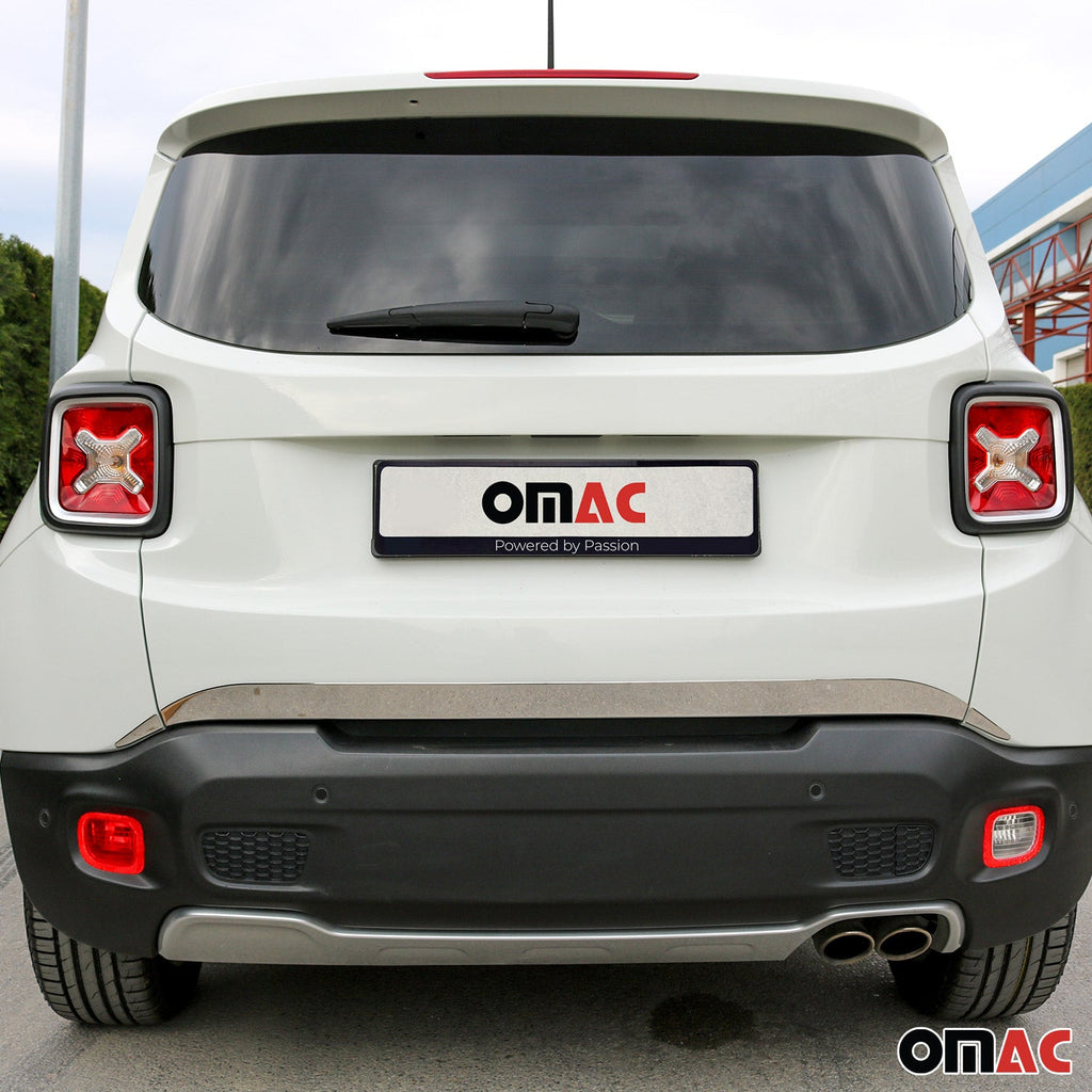 2015-2018 Jeep Renegade Rear Trunk Molding Trim for Jeep Renegade 2015-2018 Steel Silver 3 Pcs