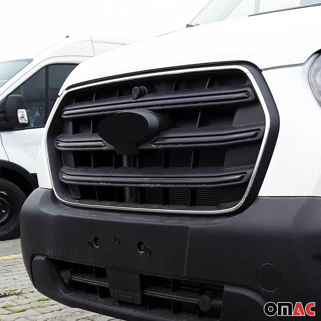 2021-2026 Ford Transit 150 250 350 Front Bumper Grill Trim Molding Stainless Steel 4x
