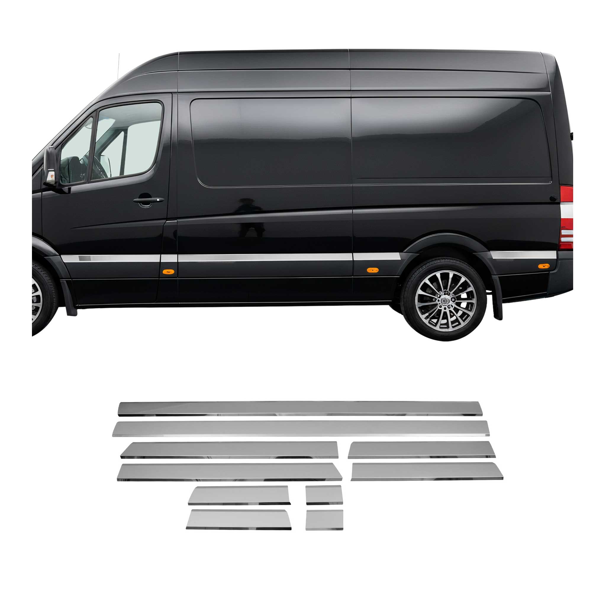 2006-2013 Mercedes Sprinter W906 L2 Standart WB 144" Side Door Molding Trim