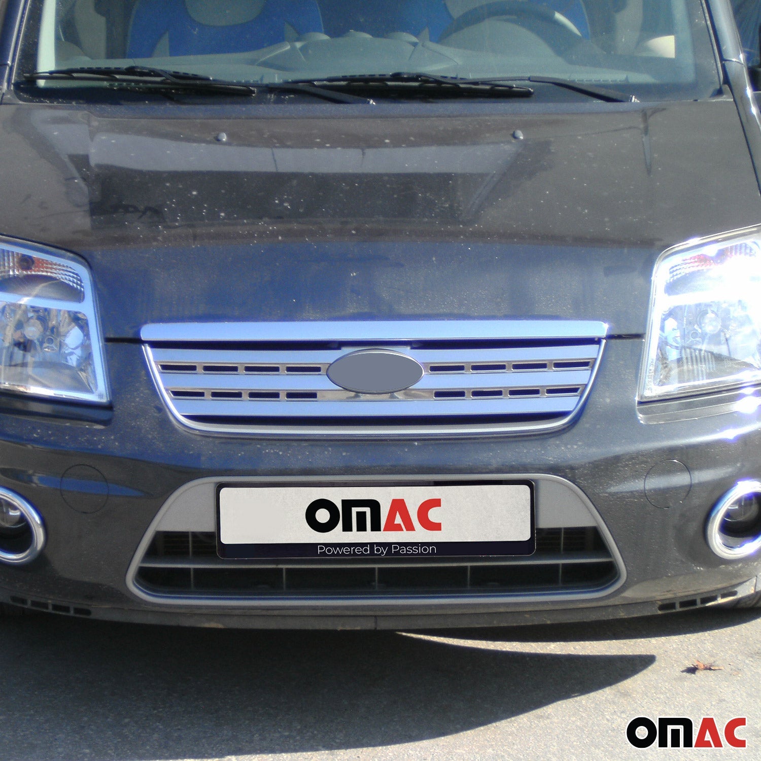 2010-2013 Ford Transit Connect Front Bumper Grill Trim Molding Stainless Steel