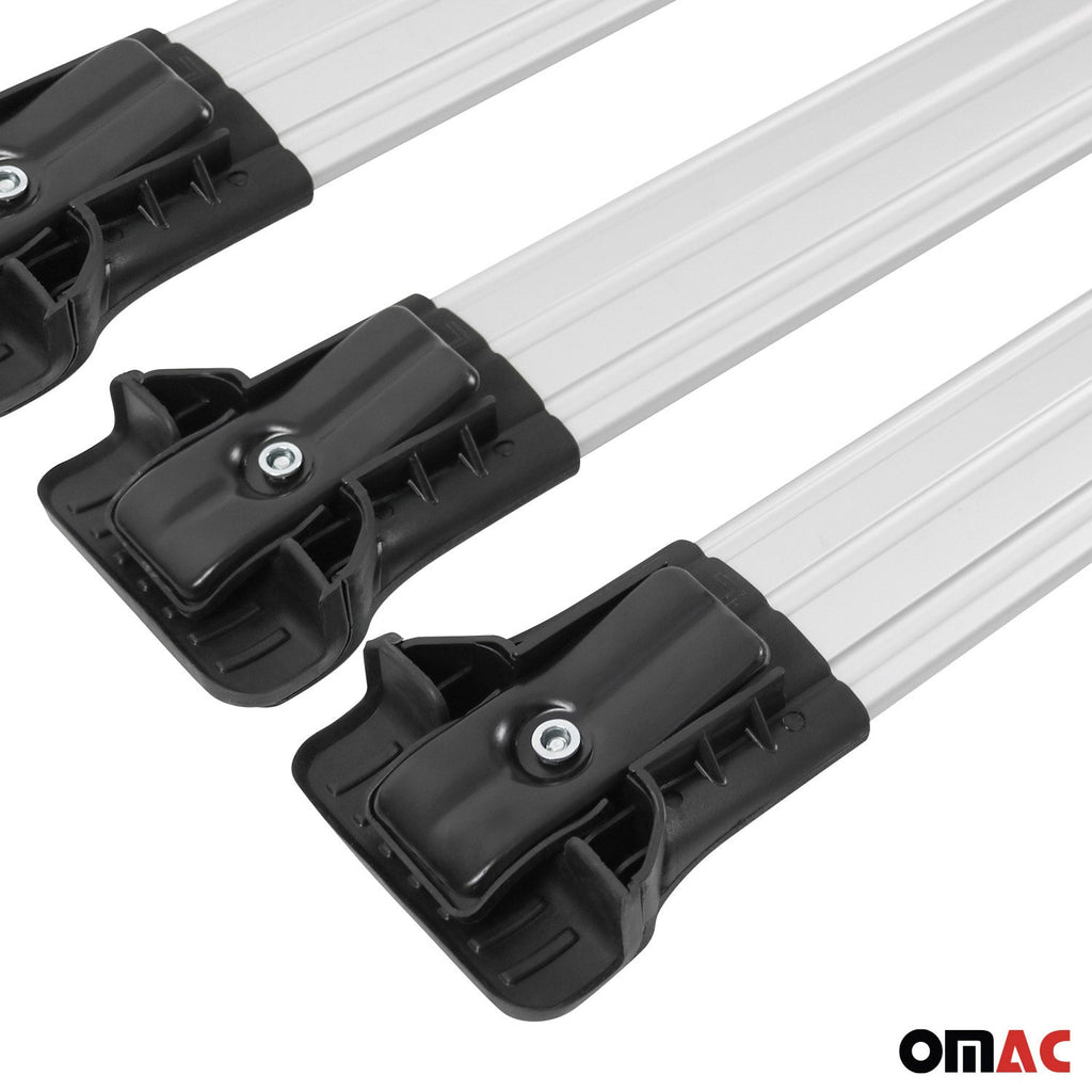 2015-2026 Ford Transit Roof Rack Cross Bars 3Pcs Silver