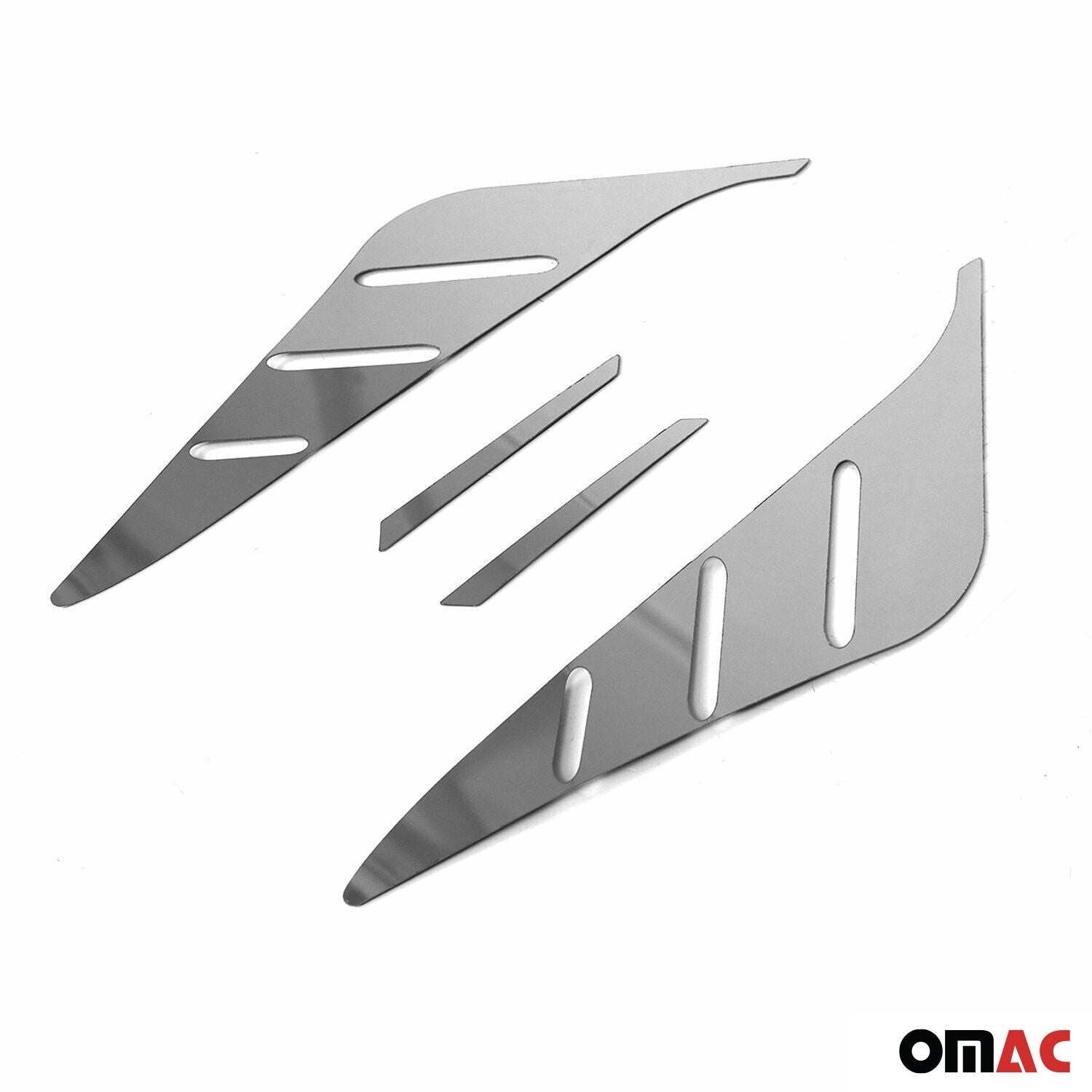 2018-2023 Hyundai Kona Trunk Wing Side Trim Silver Stainless Steel 4 Pcs