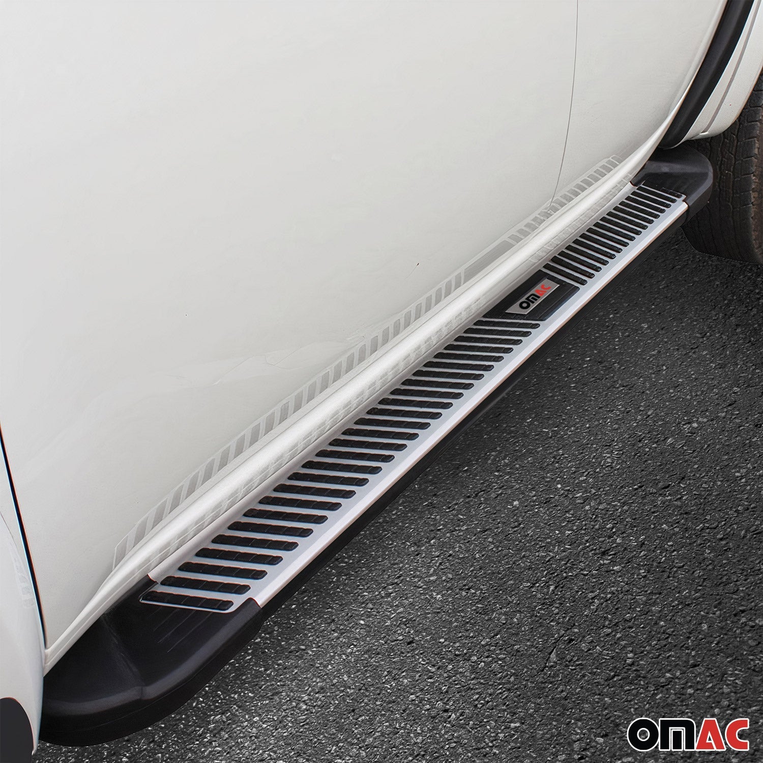 2006-2012 Toyota RAV4 Running Boards Side Steps Silver & Black
