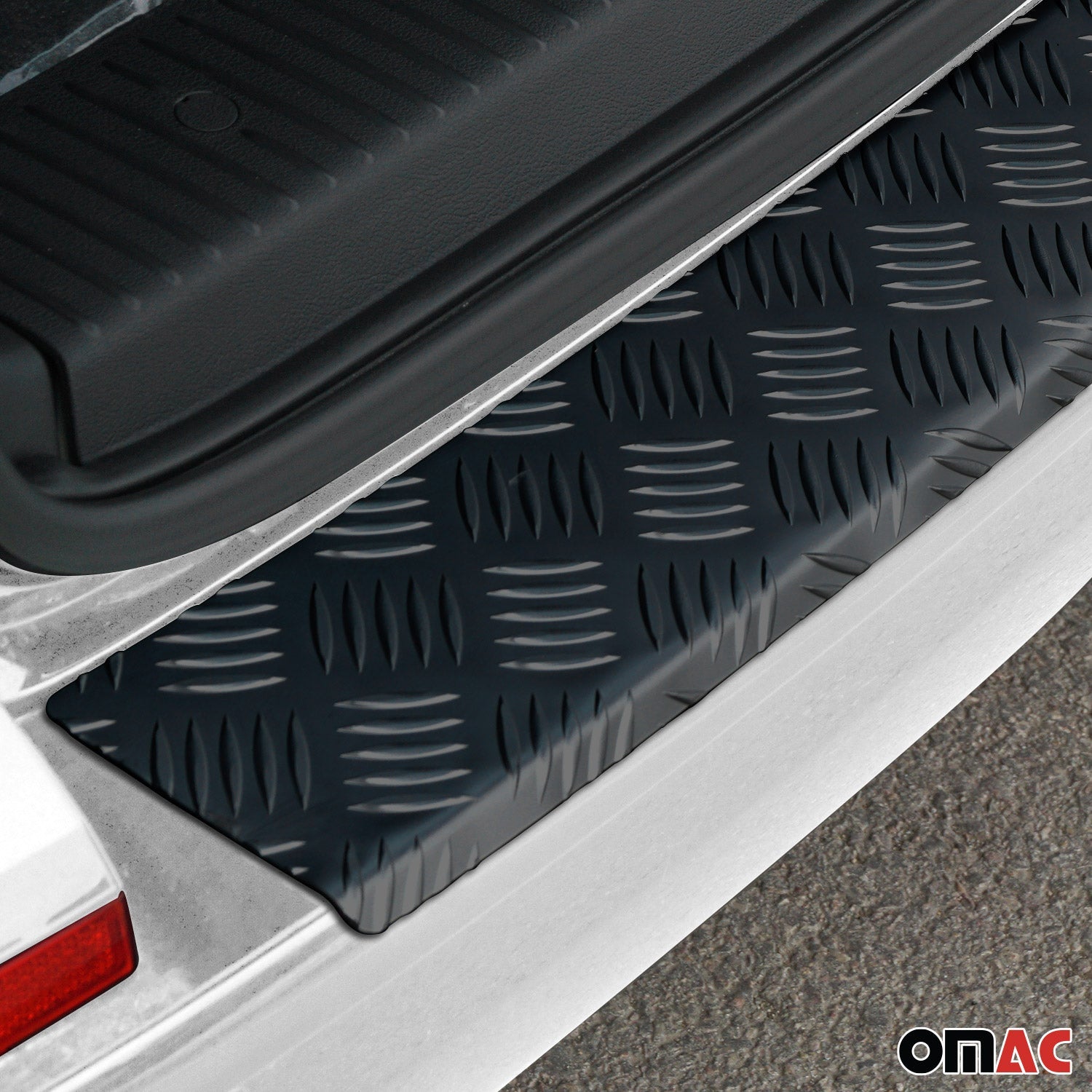 2015-2026 Ford Transit Rear Bumper Sill Cover Protector Aluminium Black