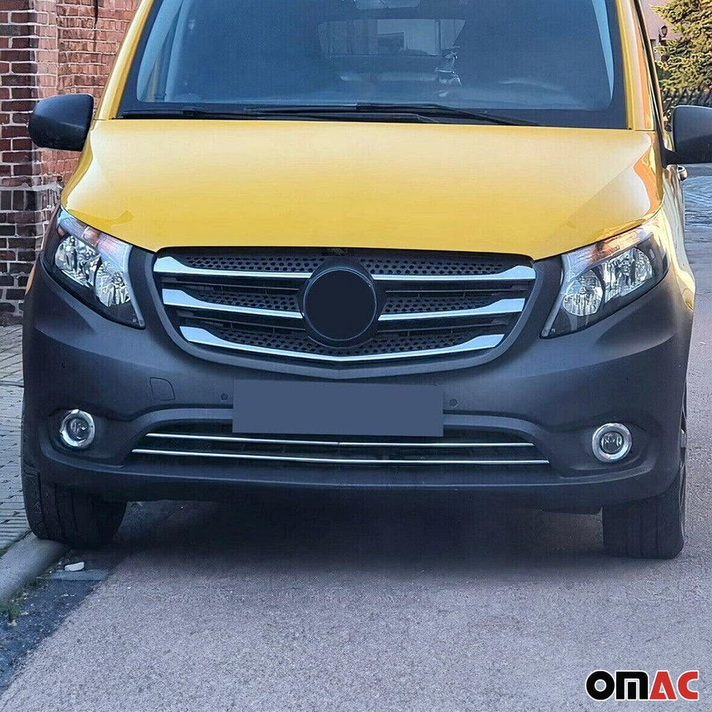 2016-2024 Mercedes Metris Front Bumper Trim Molding Stainless Steel