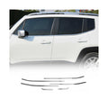 2015-2024 Jeep Renegade Window Molding Trim Streamer Brushed Steel Silver 6x