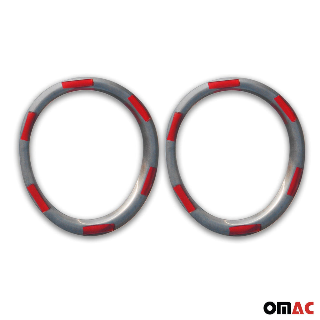 2011-2013 Kia Sorento Fog Light Lamp Bezel Cover Stainless Steel Silver 2 Pcs