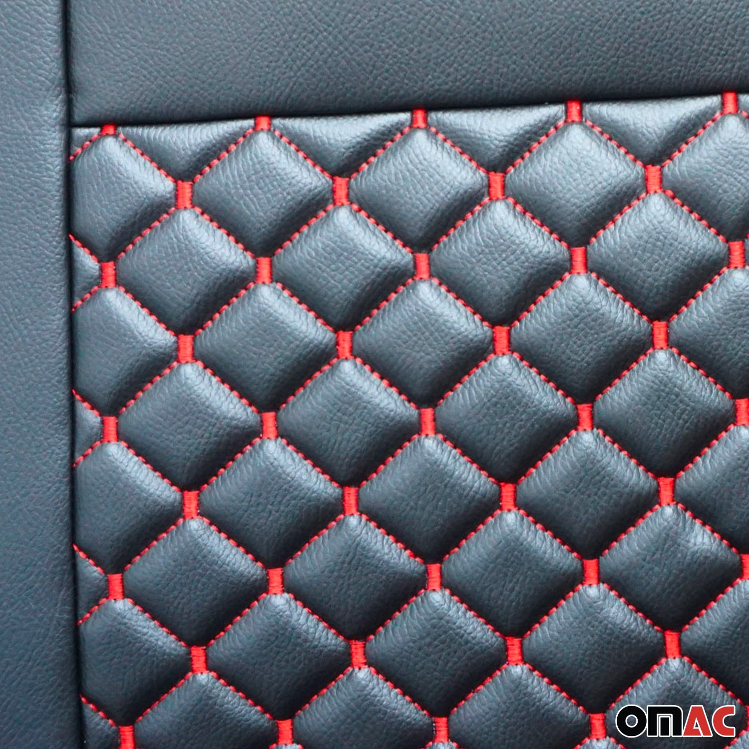 2015-2026 Ford Transit Leather Front Car Seat Covers Protector Black Red