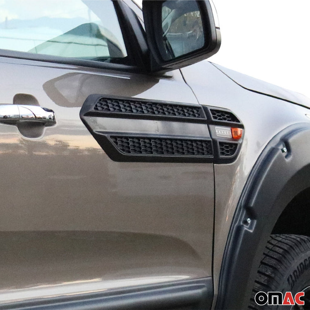 2018-2026 Volvo XC60 Side Door Molding Trim Skirt Garnish ABS Black 2Pcs