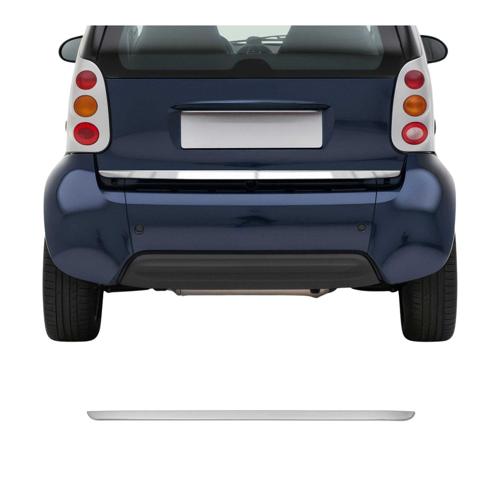 2007-2015 Smart ForTwo Rear Trunk Molding Trim Stainless Steel Silver