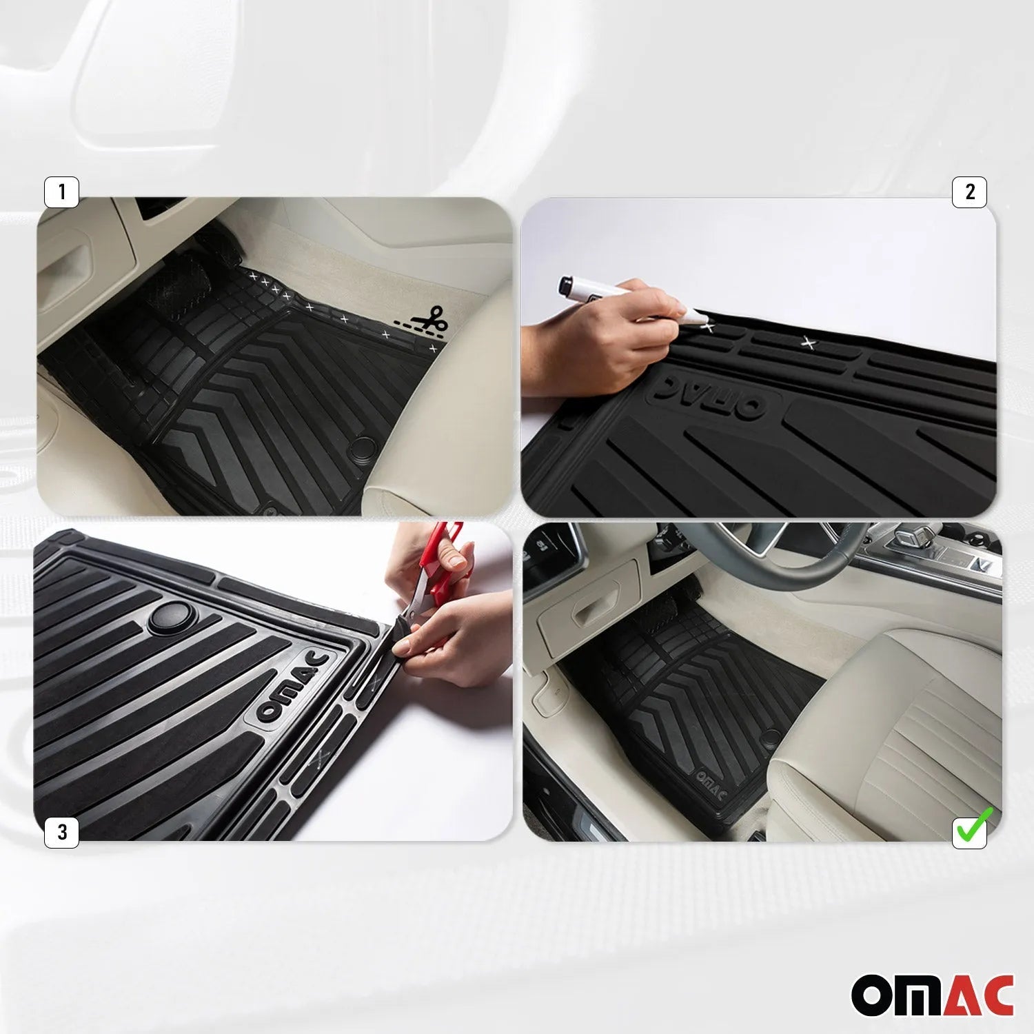 2020-2026 Lincoln Corsair Semi-Custom fit Floor Mats Liner All Weather Waterproof Black