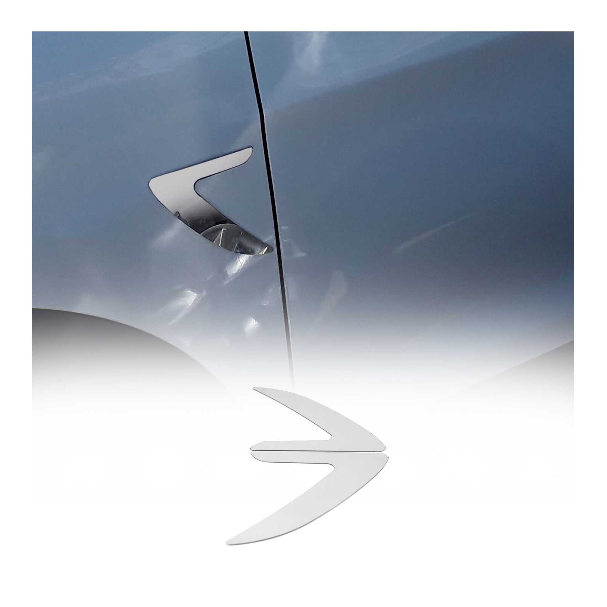 Mitsubishi Side Door Molding Trim Decorative Stainless Steel Silver 2 Pcs