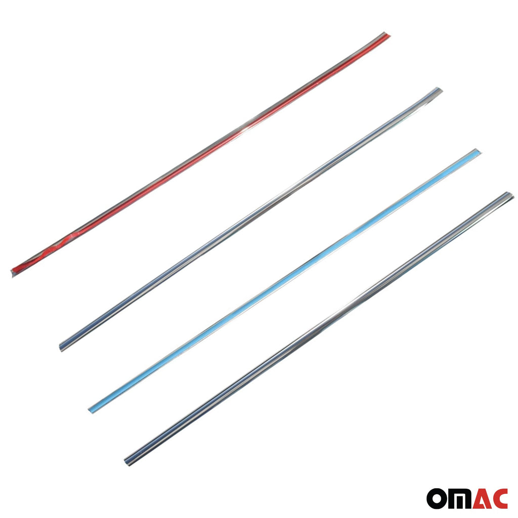 2006-2012 Toyota RAV4 Window Molding Trim Streamer Stainless Steel Silver 4 Pcs
