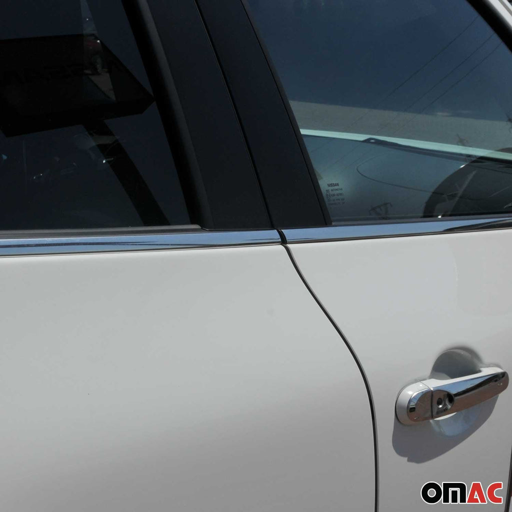 2011-2017 Nissan Juke Window Molding Trim Streamer Stainless Steel Silver 4 Pcs