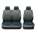 2015-2026 Ford Transit Leather Front Car Seat Covers Protector Black Blue