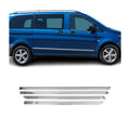 2016-2024 Mercedes Metris L1 L2 Side Door Molding Trim Skirt Garnish Stainless Steel