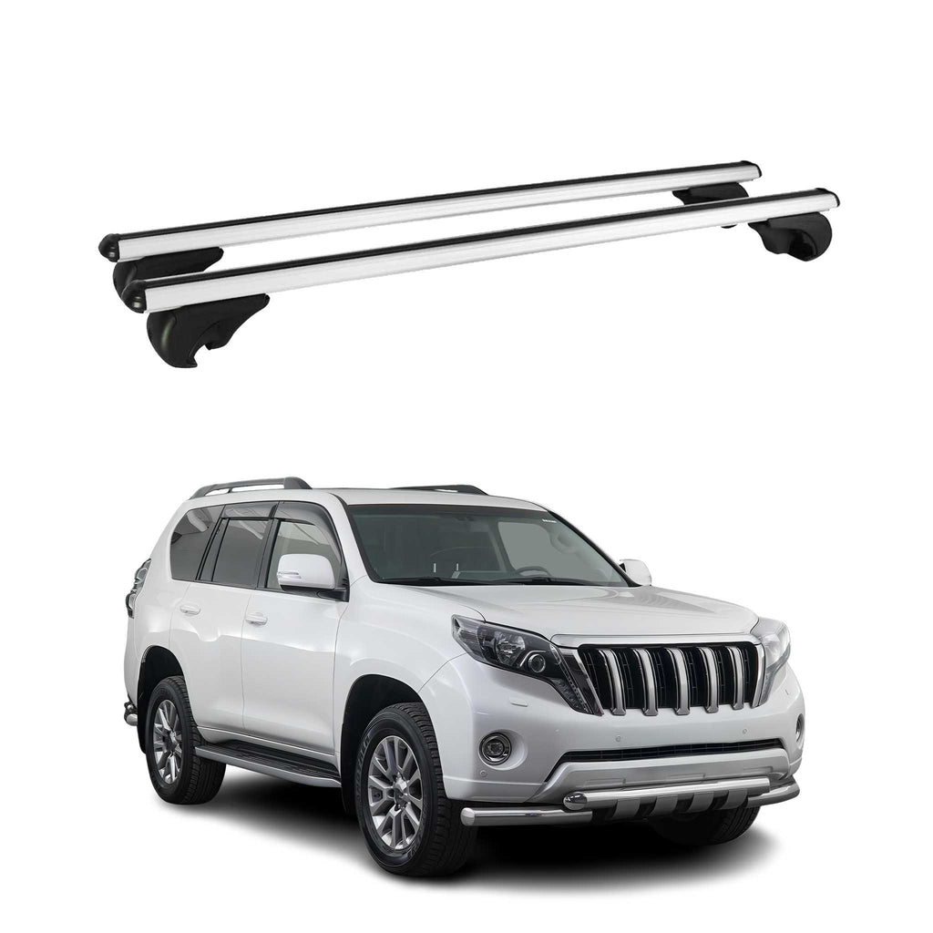 2008-2011 Toyota Land Cruiser Roof Rack Cross Bars Silver