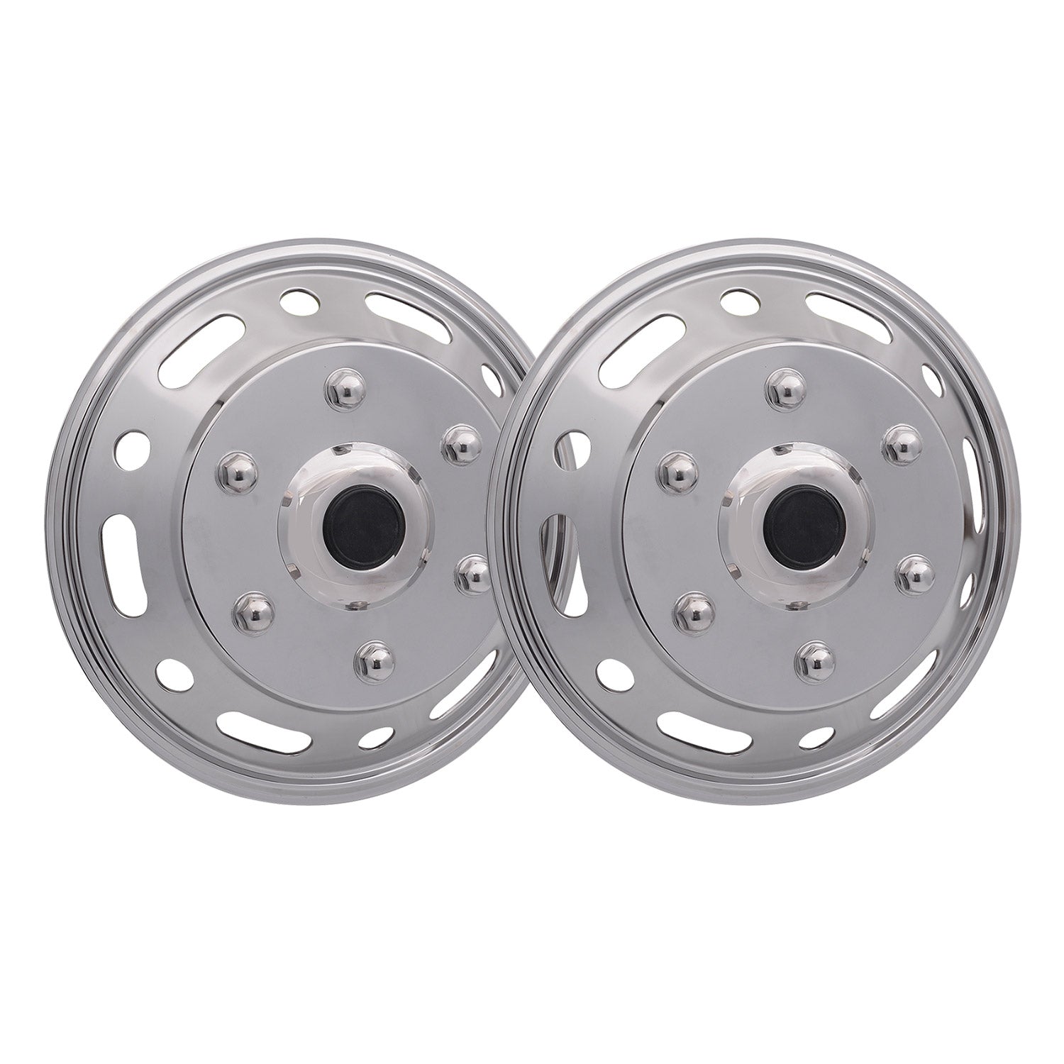 2015-2026 Ford Transit 16" Dual Wheel Simulator Hubcaps Steel Front 2Pcs