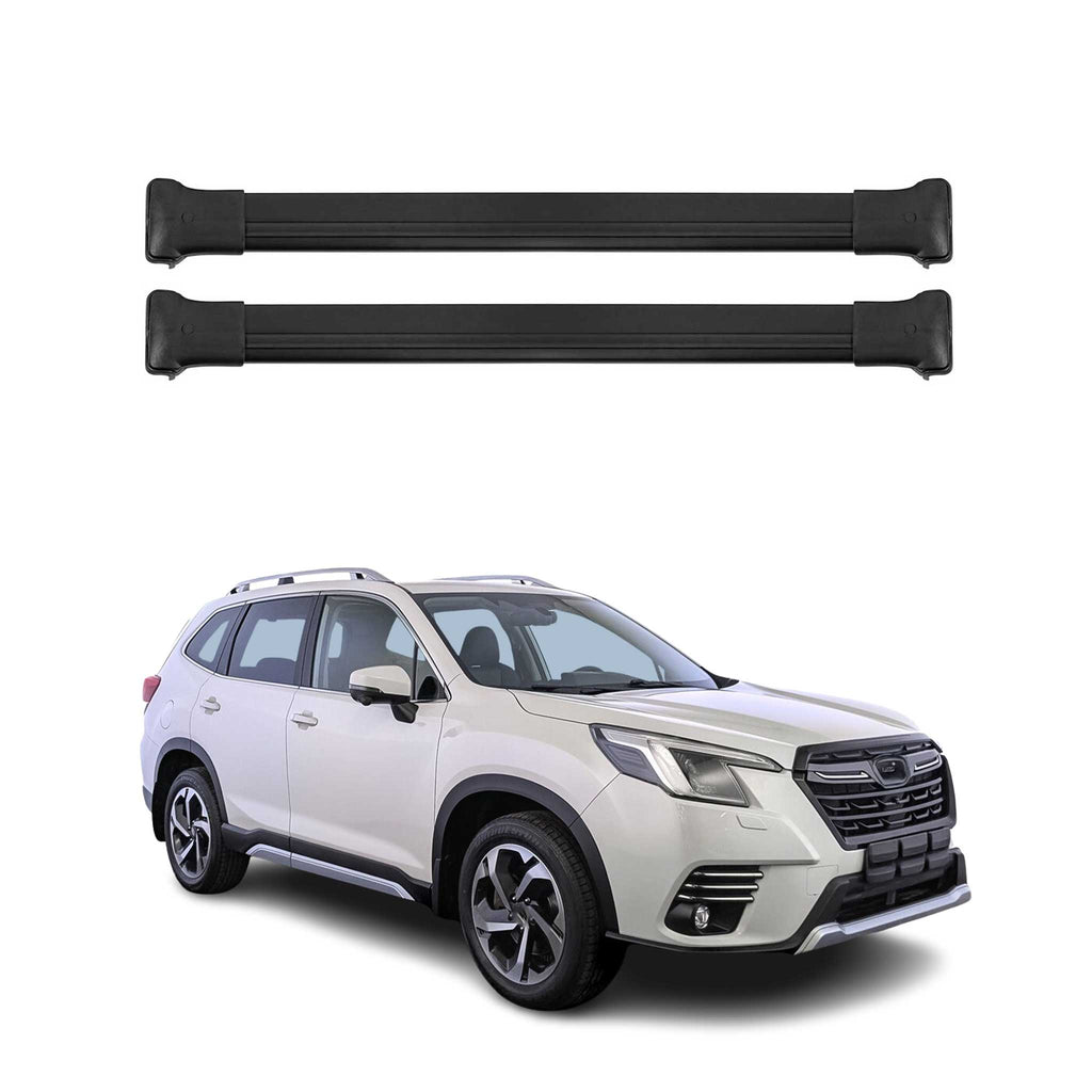2025-2026 Subaru Forester VI Roof Rack Cross Bars Luggage Carrier Alu Black 2Pcs