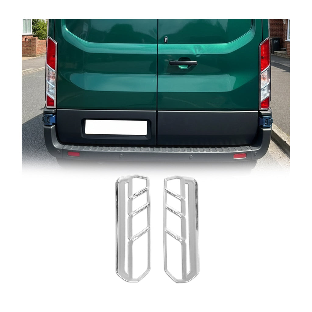 2015-2020 Ford Transit 350 Rear Brake Stop Light Frame Trim Silver 2 Pcs