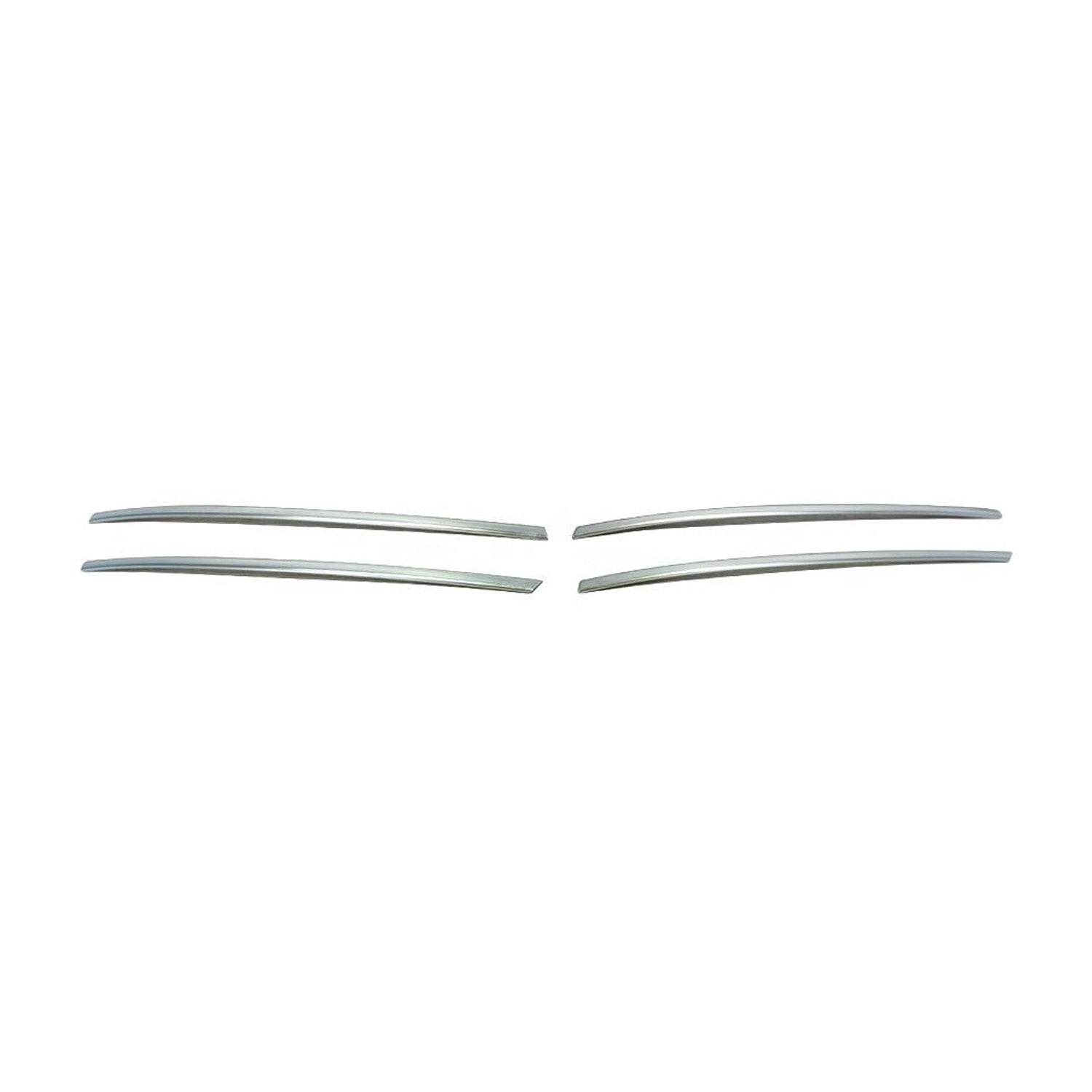 2010-2016 VW Amarok Front Bumper Grill Trim Molding Stainless Steel Silver 4 Pcs