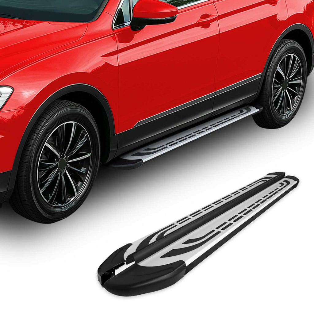2003-2012 Land Rover Range Rover Running Boards Side Steps Silver & Black