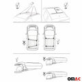 2010-2014 Mercedes Vito W639 Roof Rack Cross Bars 4Pcs Black